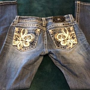 Straight legged Miss Me jeans.